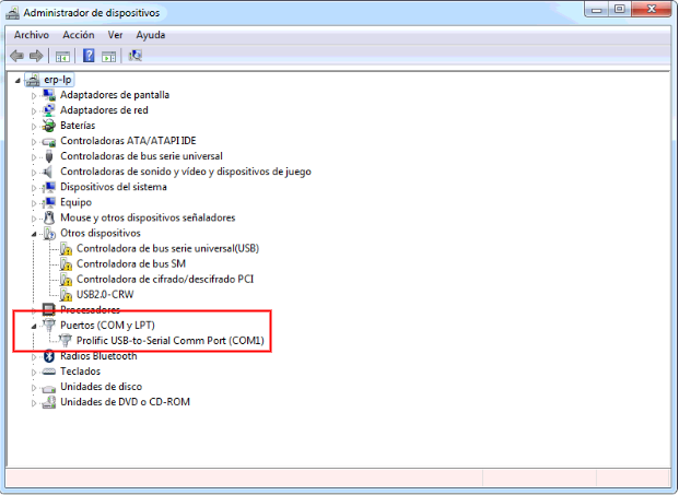 Imagen 2. Driver Instalado Correctamente