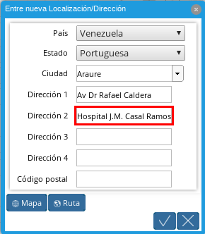 Campo Dirección 2